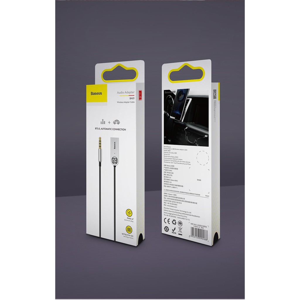 Cáp chuyển đổi âm thanh từ USB ra 3.5 AUX Baseus BA01