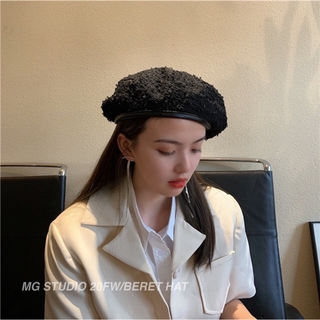 Hàng Mới Về Mũ Beret Da Trơn Phong Cách Mùa Thu Cá Tính Dễ Phối Đồ