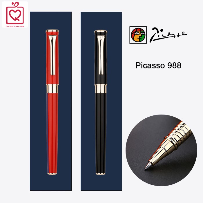 Bút ký cao cấp Picasso - 988R loại dạ bi(đen/đỏ) - Quà tặng sếp