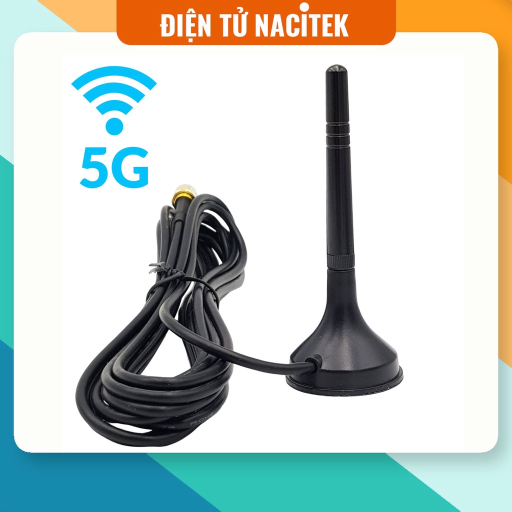 [NSHOP] Anten cốc hút đa hướng 15dBi băng tần 600-6000Mhz hỗ trợ 5G 4G 3G 2G GSM GPRS chuẩn SMA