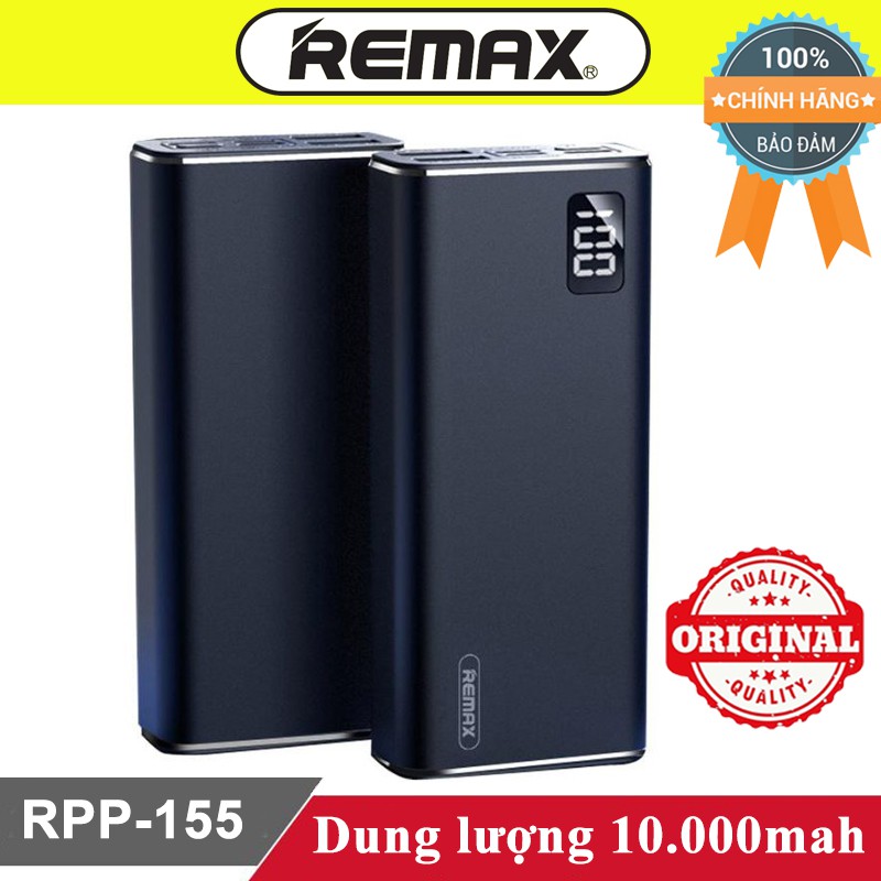 Sạc dự phòng Remax Rpp-155 10.000mah ♥️Freeship♥️ Pin sạc dự phòng Remax