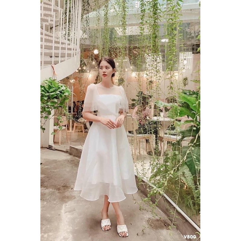 [Mã WASTMAY giảm 15% tối đa 30K đơn 150K] Đầm dự tiệc công chúa tay lưới tầng xinh xắn | BigBuy360 - bigbuy360.vn