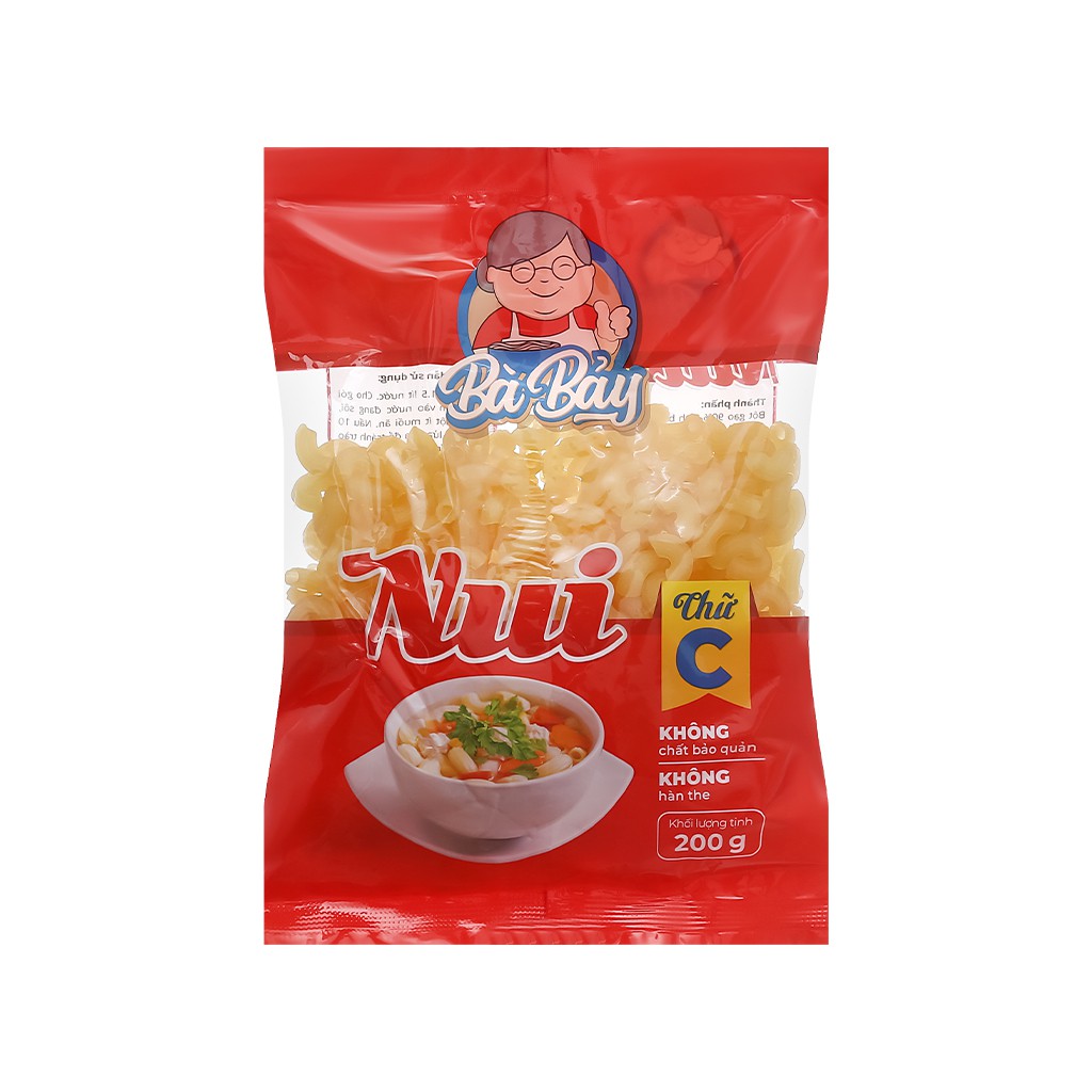 Nui chữ C Bà Bảy gói 200g
