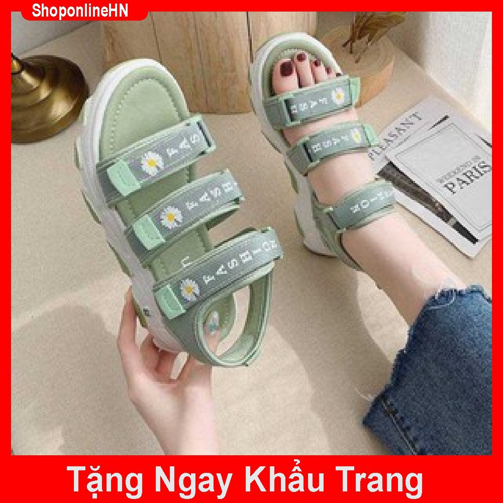 {FREESHIP] Sandal đế bánh mì hoa cúc 2 màu siêu đẹp - đế êm - shoponolinehanoi