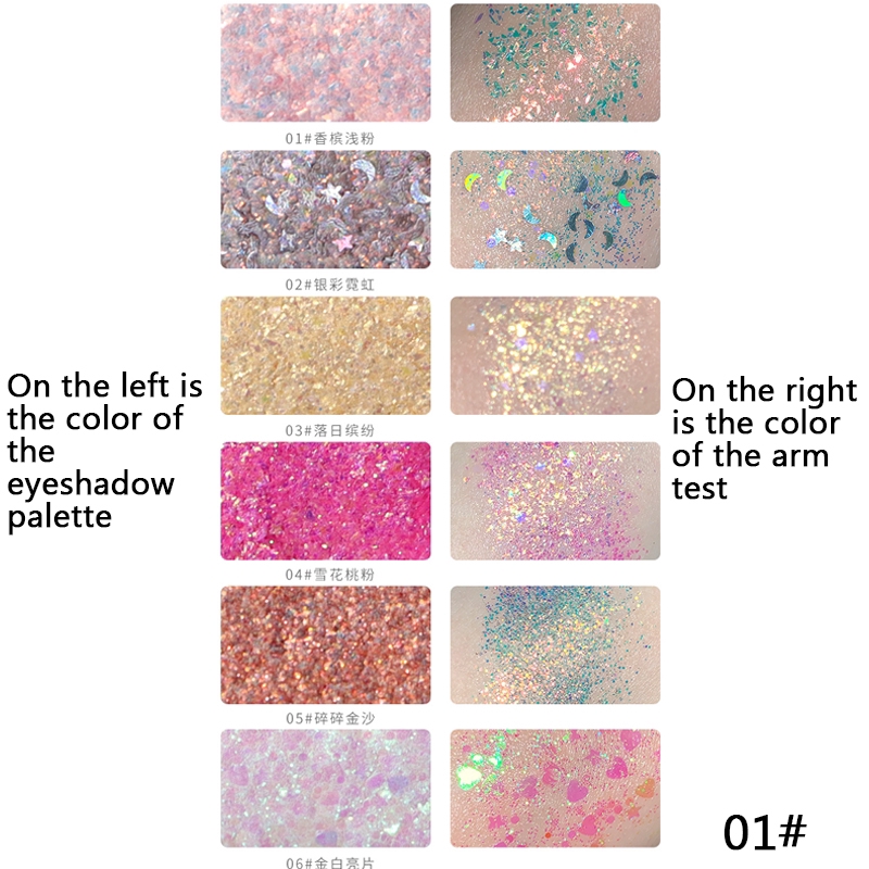 Phấn mắt nhũ NOVO màu kẹo lấp lánh không thấm nước thời trang | BigBuy360 - bigbuy360.vn