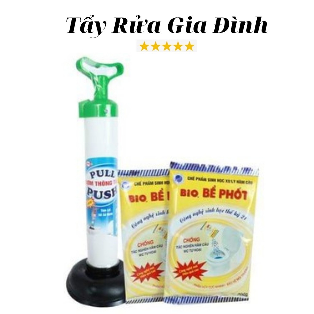 Men vi sinh, men xử lý bể phốt BIO gói 200g, chống hôi, chống đầy, chống tắc, không phải hút bể phốt