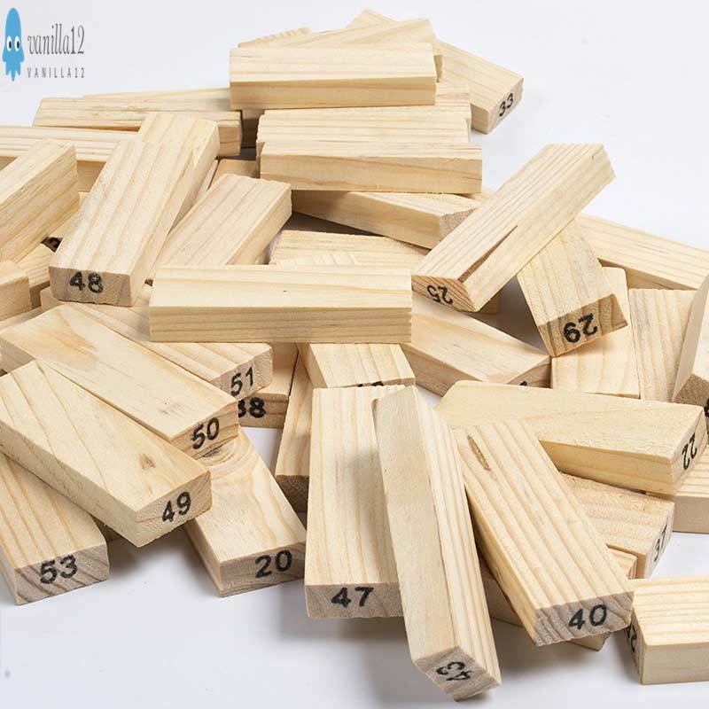 2016 New 54pcs/Pack Wooden Tower Wood Building Blocks Toy Domino Stacker Educational Jenga Game Gift