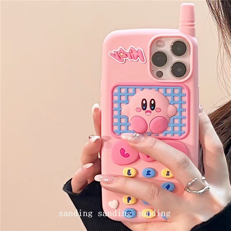 Ốp Điện Thoại Silicone Mềm Chống Sốc In Hình Pinky Kirby 3D Cho IPhone 13 12 Pro MAX 11 Pro MAX 7P 8P 7 8 Plus XS MAX XR X