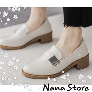 Giày Oxford Nữ Da Mềm Cao 5 cm Cổ Điển Kiểu Anh