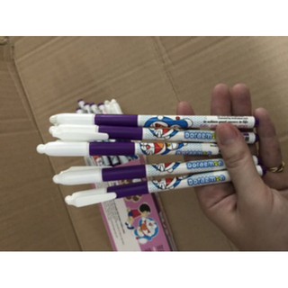 Bút Gel nước doraemon 012 mực tím 0.5mm(bút nước đô rê mon)