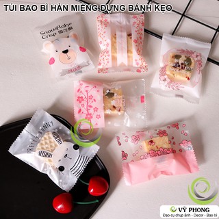 BAO BÌ TÚI NHỰA HÀN MIỆNG 7x10CM KIỂU MỚI ĐỰNG BÁNH KẸO COOKIE PHONG CÁCH HÀN QUỐC BBK-0050~53