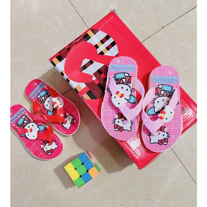 dép xỏ ngón nữ- tông bé gái hello kitti siêu dễ thương( cỡ tiểu)