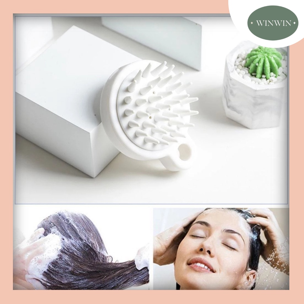 Lược gội đầu Muji xuất Nhật mát xa đầu giảm stress, làm sạch da đầu, kích thích mọc tóc Winwin