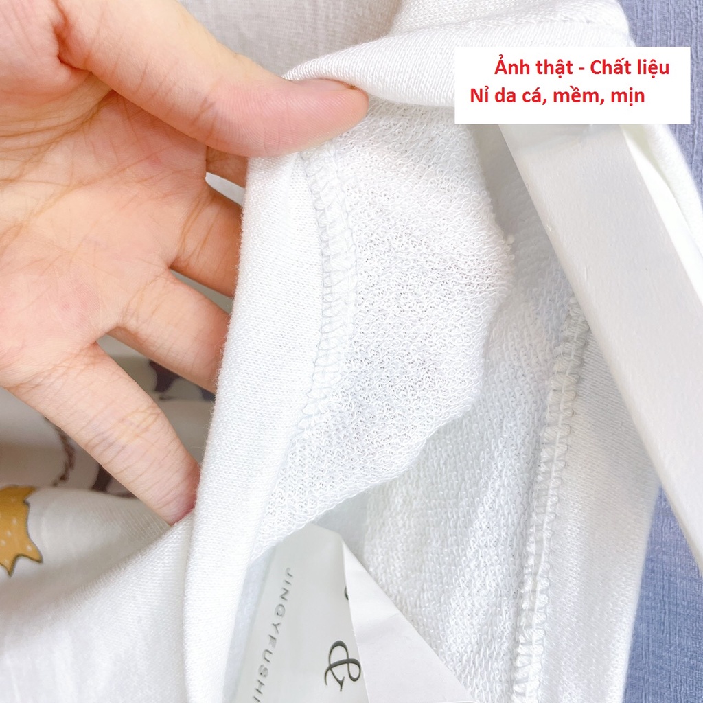 Áo Sweater Nam Nữ In Bánh Cookie Có Ảnh Thật - Áo Thu Đông Chất Nỉ Ngoại Mềm Mịn Màu Trắng Unisex Hottrend 2021 X.Store