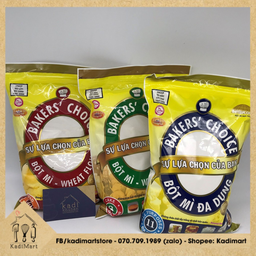 Bột Mì Baker Choice Số 8-11-13 🍩FREESHIP🍩 (1kg) - Kadi Mart nguyên liệu & dụng cụ làm bánh