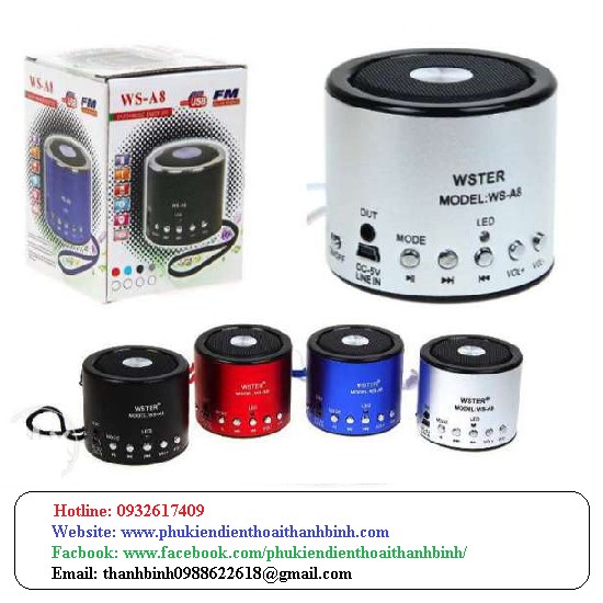 Loa Nghe Nhạc Dùng Thẻ Nhớ USB WSA8