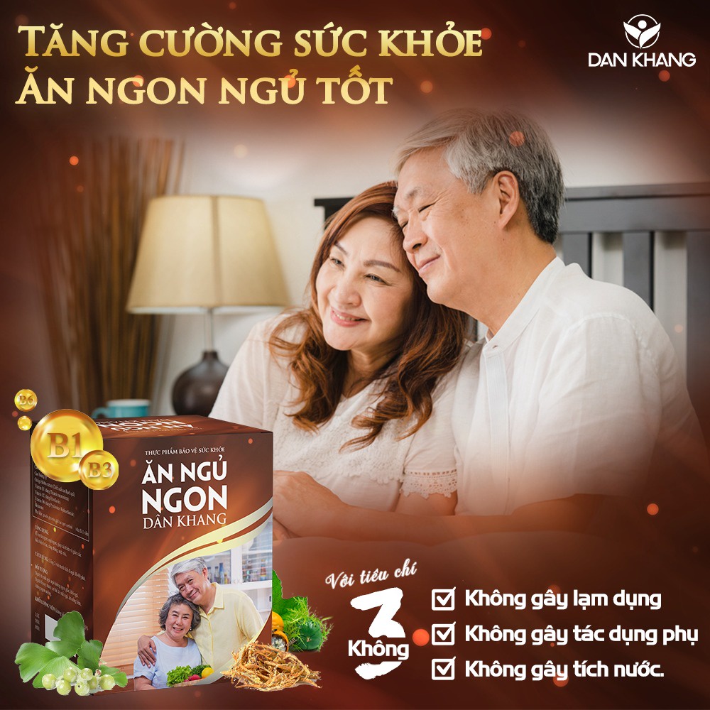 Viên Uống Ăn Ngủ Ngon Dân Khang Giúp Ăn Ngon Miệng Giúp Ngủ Ngon Và Sâu Giấc - Hộp 60 Viên