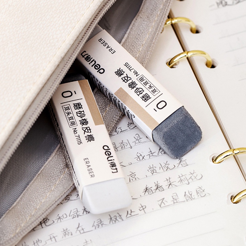 Deli. Cục Tẩy Hai Đầu Màu Lì TPR Tiện Dụng