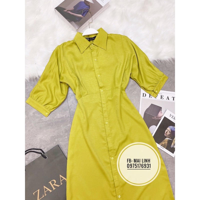 ⚡️BÁN SỈ⚡️Đầm sơmi cổ đức màu xanh cốm | BigBuy360 - bigbuy360.vn