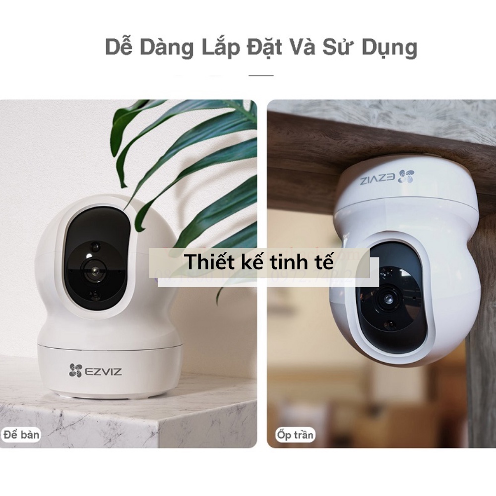 Camera wifi Ezviz TY2 1080P siêu nét đàm thoại 2 chiều hàng chính hãng bảo hành 24 tháng