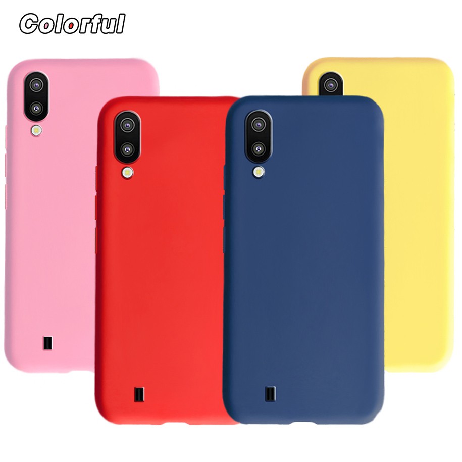 Ốp điện thoại silicon mềm màu trơn cho Samsung M10 M20 M30 M60S M80S M10 M105F M105Y M105M