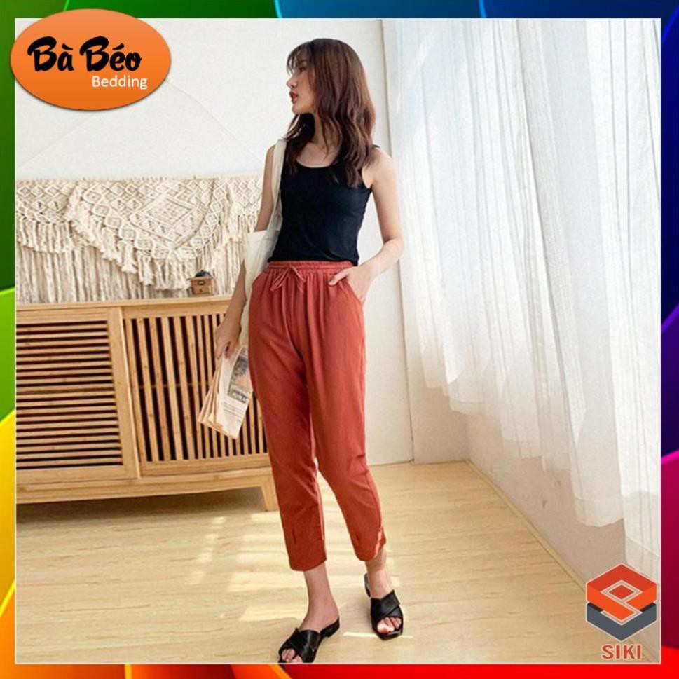 [Bigsize M-3XL] Quần đũi baggy nữ size lớn vải cực đẹp mát mềm (quần bagy, Quần Đũi, Chất Liệu Đũi, Quần Ngố Nữ) | BigBuy360 - bigbuy360.vn