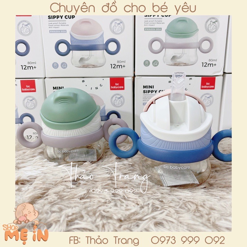 BÌNH TẬP UỐNG BABYCARE MINI 80ML PPSU(Kèm ảnh shop chụp thật)