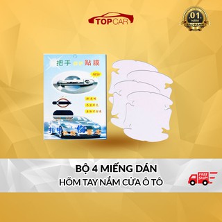⚡️Freeship 50k - Toàn Quốc⚡️Bô 4 Miếng Dán Chống Xước Hõm Tay Nắm Cửa Ô Tô