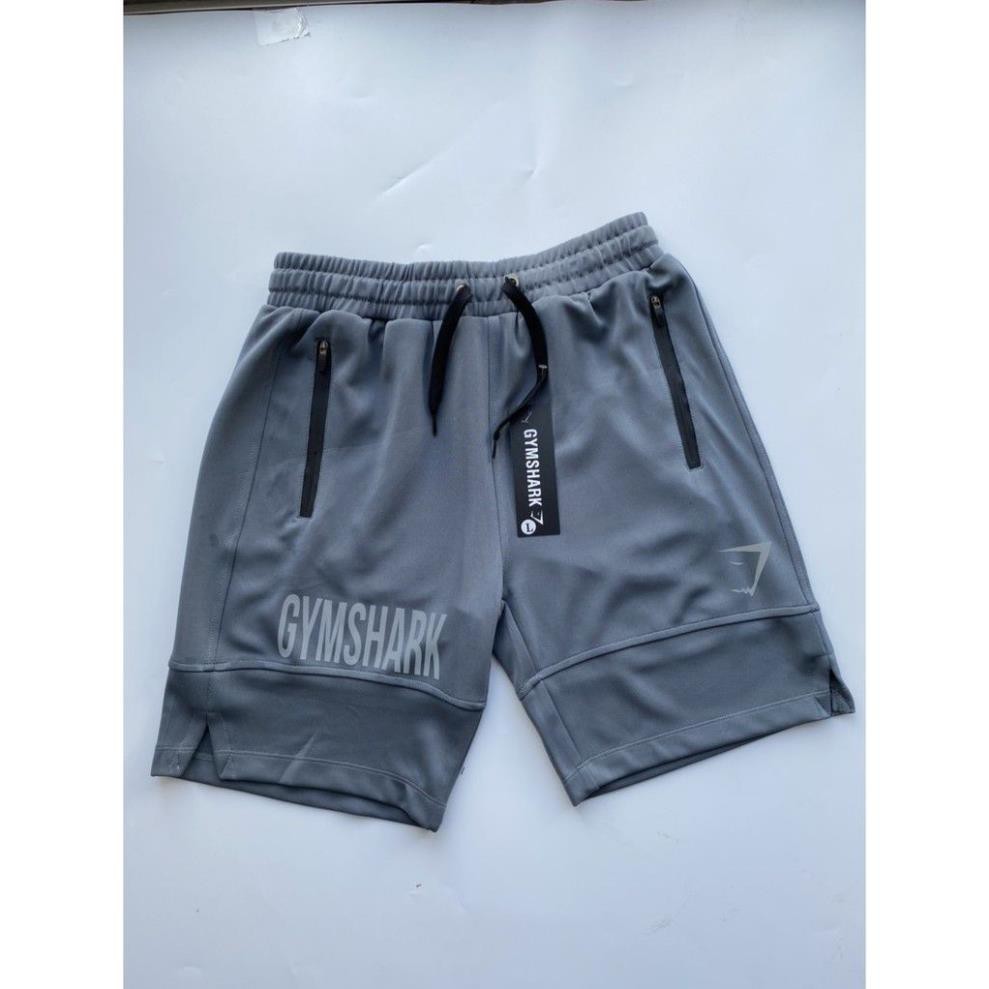 Quần short tập gym Gymshark logo phản quang, khóa chống nước - Quần đùi thể thao cao cấp - BB Sports 👑 *