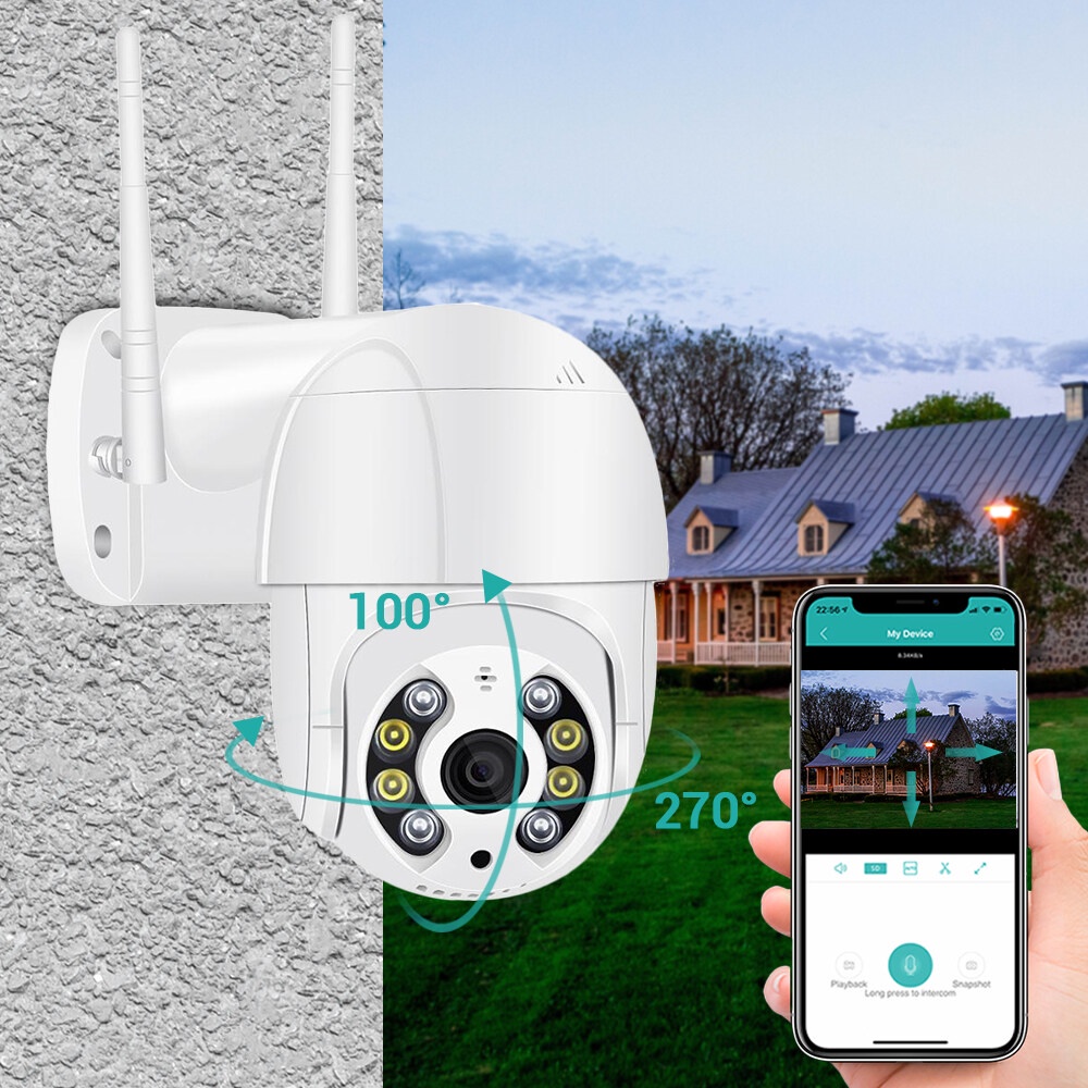 Camera Hình Cầu Hồng Ngoại PTZ Cao Cấp, Đàm Thoại 2 Chiều, Xaoy 360 Hình Ảnh Sắc Nét | BigBuy360 - bigbuy360.vn