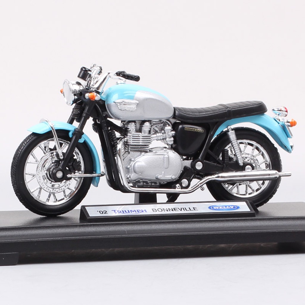 MÔ HÌNH XE MOTO Siêu xe TRIUMPH 2002 BONNEVILLE - WELLY tỷ lệ 1:18