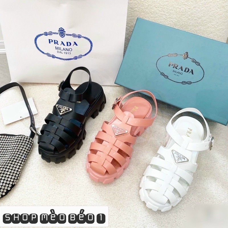 Sandal giọ tag đồng đế vuông fullbox