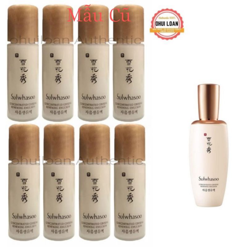 Sửa dưỡng nhân sâm trẻ hóa làn da chống nhăn da sulwhasoo ginseng emulsion 5ml