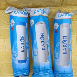 bộ 3 lõi lọc nước chính hãng karofi 123 dùng cho tất cả các máy lọc nước RO