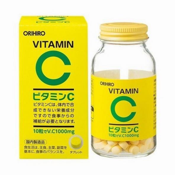 Vitamin C 1000mg Orihiro 300 viên – Hỗ trợ tăng sức đề kháng, miễn dịch, chống oxy hóa, bảo vệ da