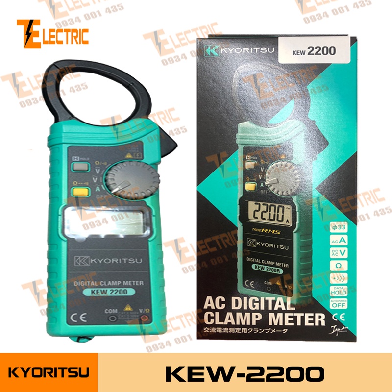 Kyoritsu KEW 2200 Ampe Kìm Đo Điện Đo Dòng Điện Xoay Chiều AC 1000A