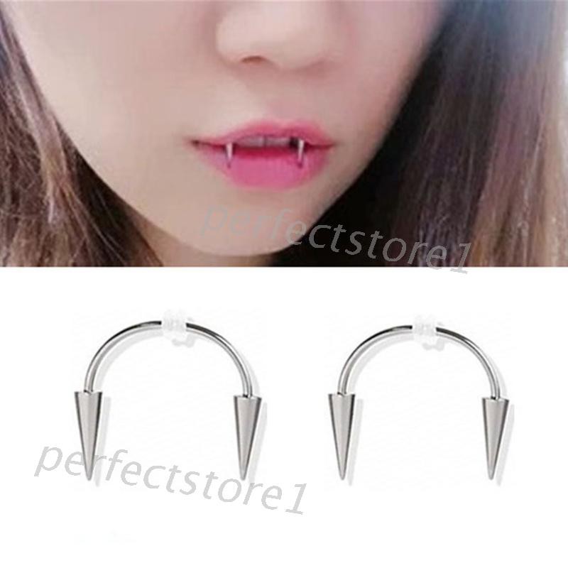 Set 2 Khuyên Đeo Môi 16g Phong Cách Ma Cà Rồng