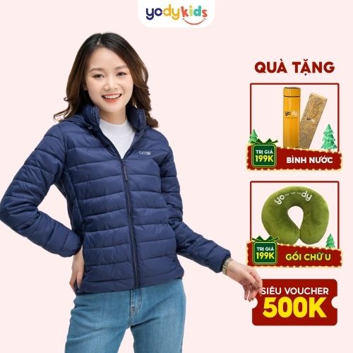 Áo khoác nữ YODY siêu nhẹ, siêu ấm phong cách thể thao -PHN4000