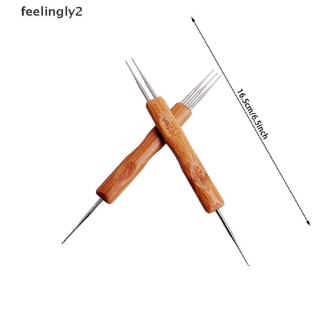 [feel] Kim Móc Len Dreadlock Hai Đầu Tay Cầm Bằng Tre Tạo Kiểu Dreadslock