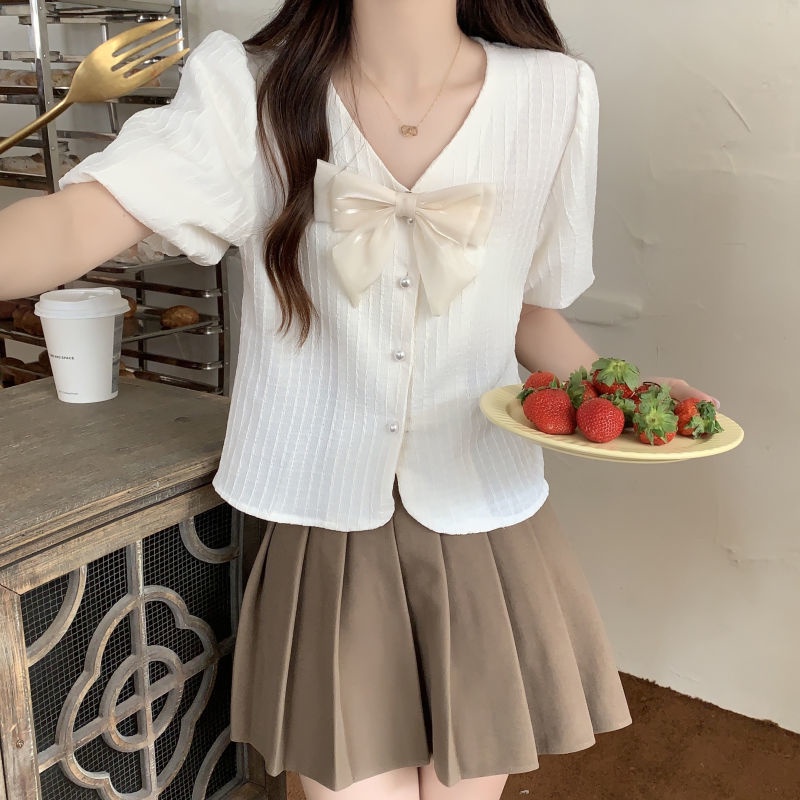 Đầm Nữ Cổ Chữ V Phong Cách Pháp Thời Trang Mùa Hè Mới