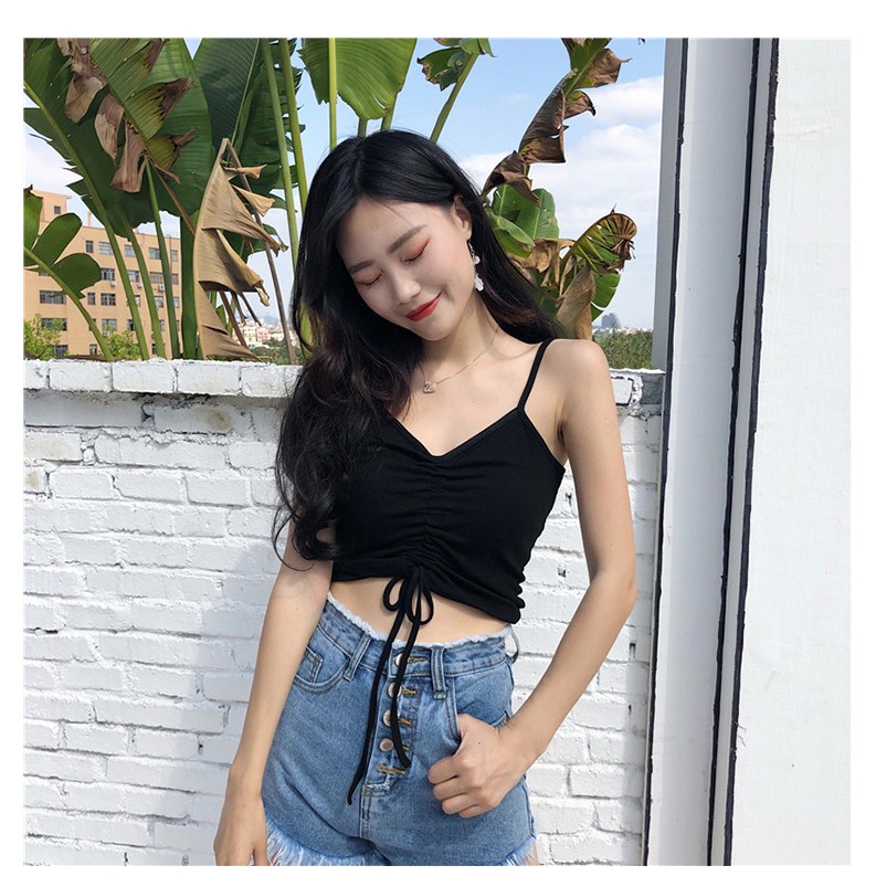 [Mã YENP45 hoàn 45% đơn 199K] Áo 2 dây Rút
