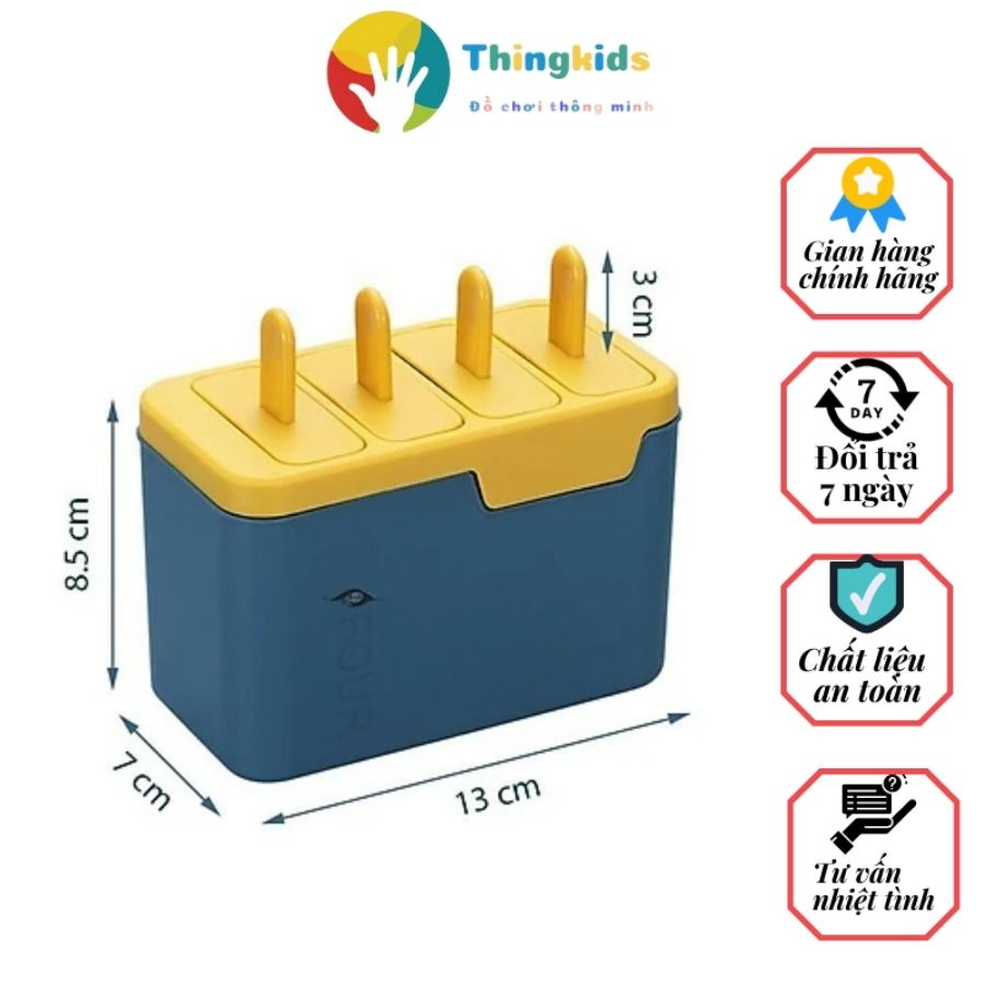 Khuôn làm kem 4 ngăn tiện lợi, xinh xắn giúp giải nhiệt mùa hè - Thingkdis