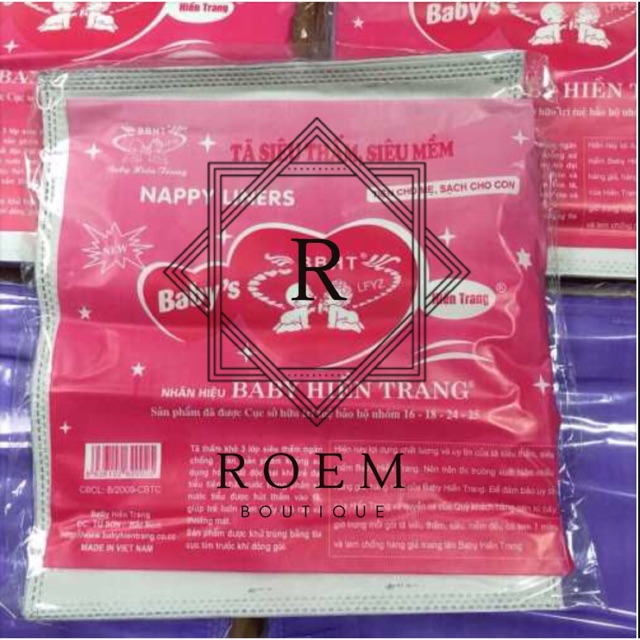10 gói tấm lót phân su chống thấm Baby Hiền Trang (loại 9-10 tấm)