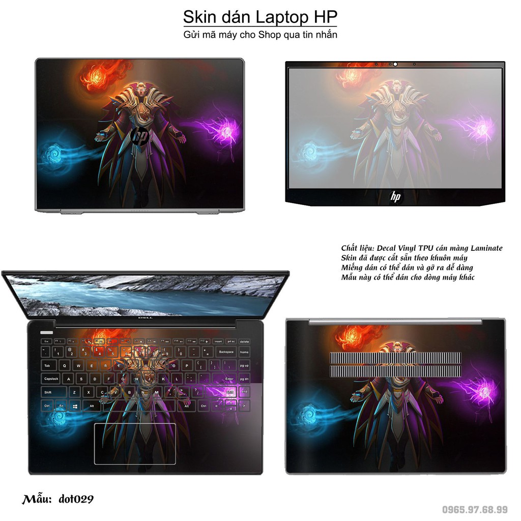 Skin dán Laptop HP in hình Dota 2 nhiều mẫu 5 (inbox mã máy cho Shop)
