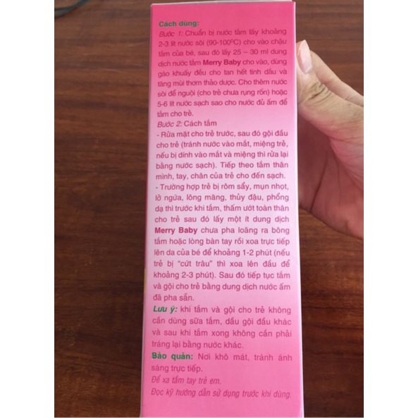 Nước tắm thảo dược thiên nhiên Merry Baby