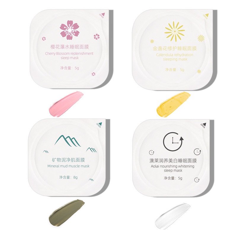 [Hàng mới về] Mặt nạ ngủ bùn FANZHIHUA làm trắng da cải thiện mụn làm sạch dầu