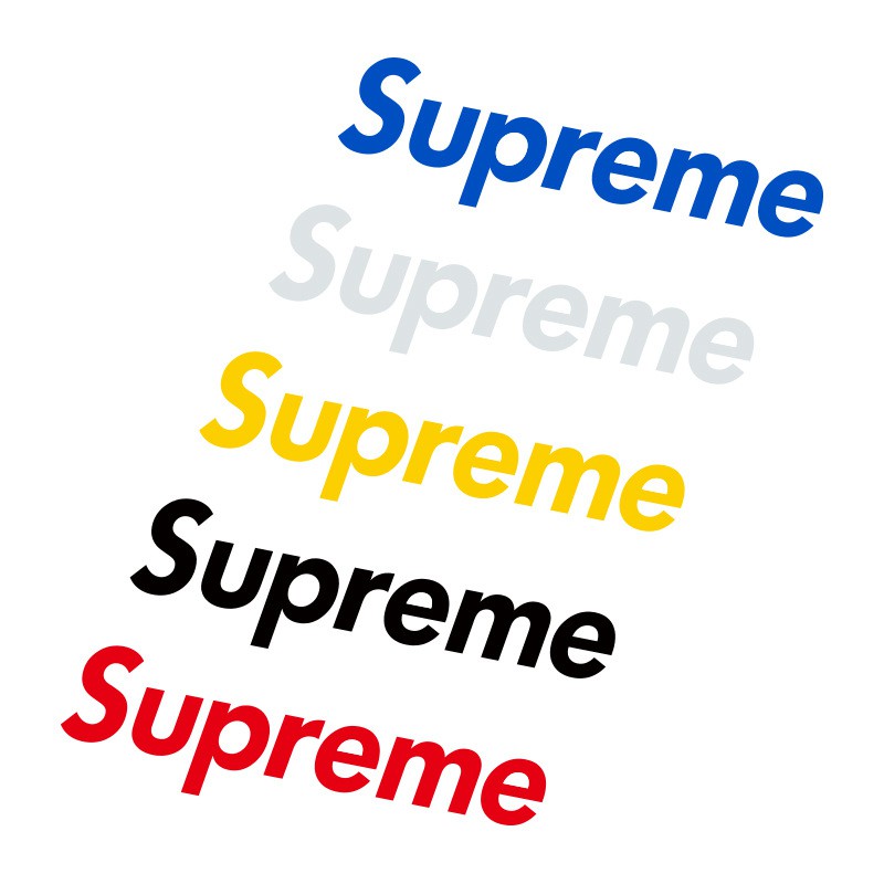 Miếng Dán logo supreme Phản Quang Chống Thấm Nước Trang Trí Xe Máy / Xe Đạp Điện