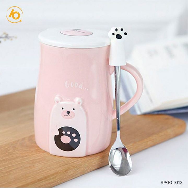[Mã LIFESPIKE19 giảm 10% đơn 99K] Cốc sứ chân gấu kèm thìa uống trà, cafe độc đáo 400ml - SP004012 | BigBuy360 - bigbuy360.vn