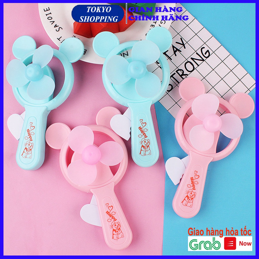 Quạt mini cầm tay, quạt bóp tay mini siêu đẹp