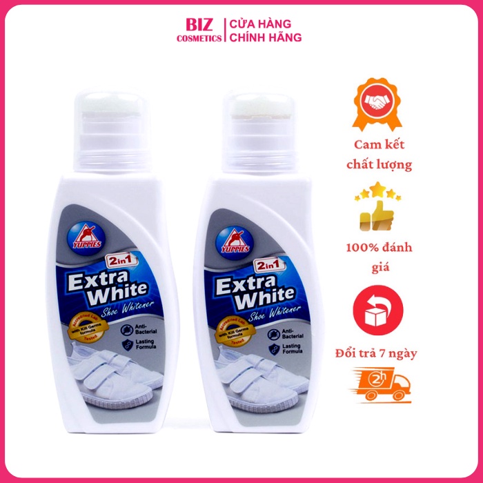 Chất làm trắng giầy vải cao cấp  Yuppies Extra White nhập khẩu chính hãng Malaysia 150ml